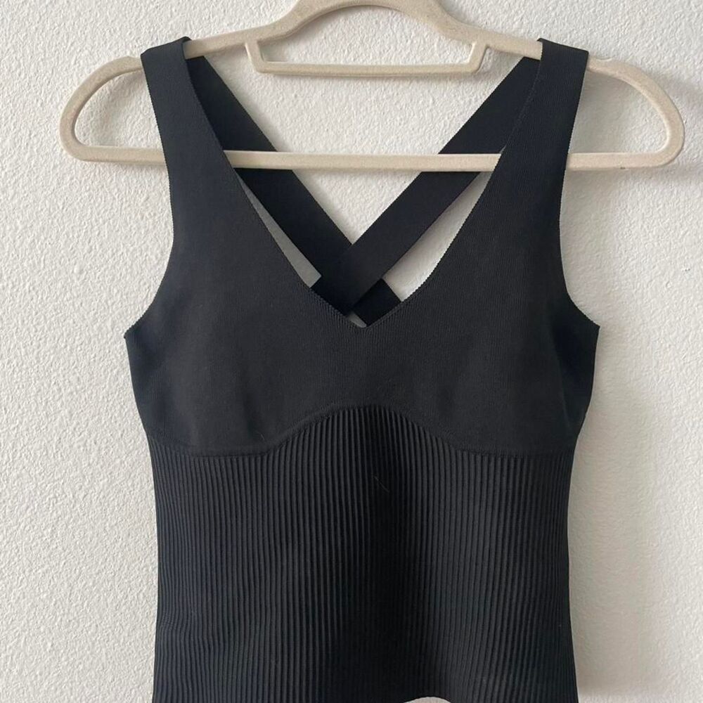 Sincerely Jules Tank Top Women L Fitted Ribbed Strappy Cropped Partywear Casual